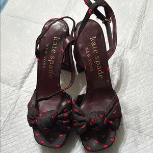 Kate Spade Black and Red Elegant Heels